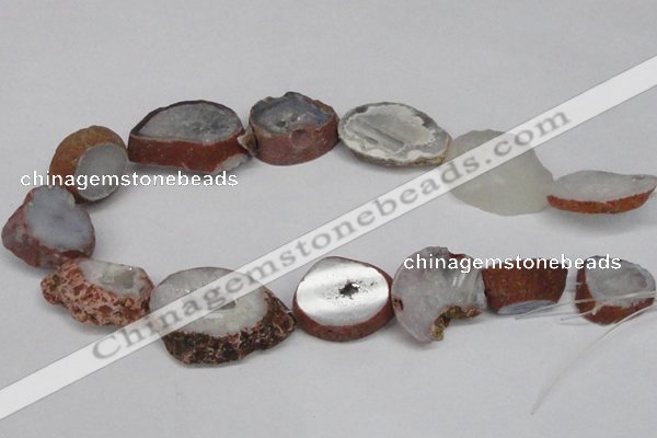 CNG1601 15.5 inches 18*25mm - 25*30mm freeform druzy agate beads