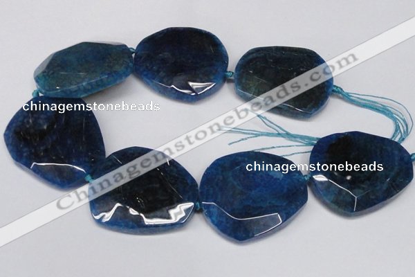 CNG1607 15.5 inches 45*50mm faceted freeform agate beads