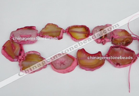CNG1613 15.5 inches 25*35mm - 30*45mm freeform agate gemstone beads