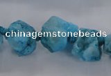 CNG1641 15.5 inches 13*18mm - 18*25mm nuggets plated druzy agate beads