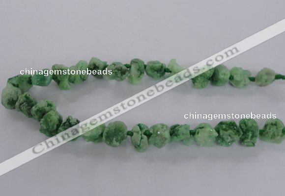 CNG1642 15.5 inches 13*18mm - 18*25mm nuggets plated druzy agate beads