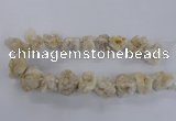 CNG1644 15.5 inches 18*25mm - 22*30mm nuggets plated druzy agate beads