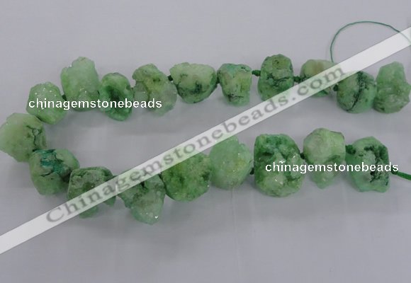 CNG1646 15.5 inches 18*25mm - 22*30mm nuggets plated druzy agate beads