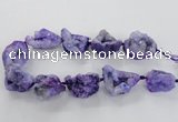 CNG1648 15.5 inches 22*30mm - 25*45mm nuggets plated druzy agate beads