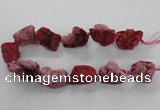 CNG1649 15.5 inches 22*30mm - 25*45mm nuggets plated druzy agate beads