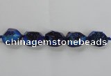 CNG1660 8 inches 20*25mm - 25*30mm freeform plated druzy agate beads