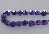 CNG1665 15.5 inches 18*25mm - 22*30mm nuggets plated druzy agate beads