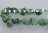 CNG1671 15.5 inches 22*30mm - 25*45mm nuggets plated druzy agate beads