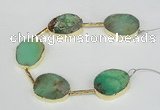 CNG1678 8 inches 20*25mm - 22*30mm freeform Australia chrysoprase beads