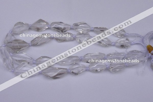 CNG1700 15.5 inches 15*20mm - 18*35mm nuggets white crystal beads