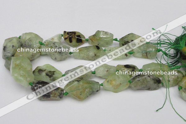 CNG1709 15.5 inches 15*20mm - 18*35mm nuggets prehnite beads