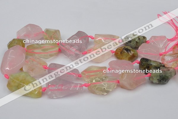 CNG1710 15.5 inches 15*20mm - 18*35mm nuggets mixed quartz beads