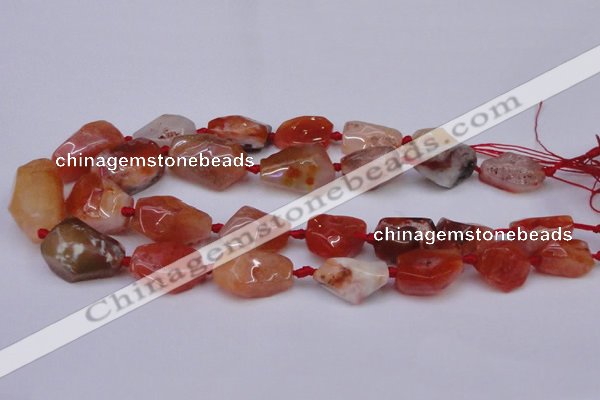 CNG1711 15.5 inches 15*20mm - 20*30mm nuggets red agate beads