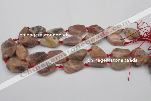 CNG1714 15.5 inches 15*20mm - 20*30mm nuggets sunstone beads