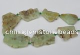 CNG1726 15.5 inches 30*40mm - 40*60mm freeform prehnite beads