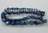 CNG1803 13*18mm - 15*20mm faceted nuggets plated quartz beads