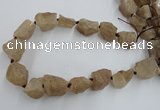 CNG1805 15.5 inches 15*20mm - 20*25mm nuggets plated rose quartz beads