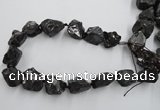 CNG1815 15.5 inches 15*20mm - 20*25mm nuggets plated rose quartz beads