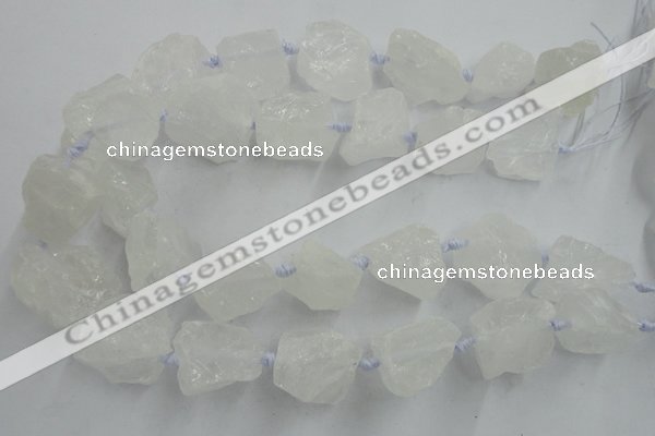 CNG1820 15.5 inches 20*25mm - 25*30mm nuggets white crystal beads