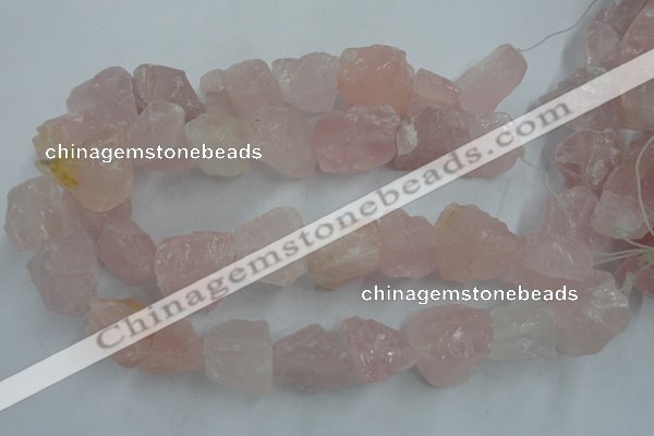 CNG1821 15.5 inches 20*25mm - 25*30mm nuggets rose quartz beads