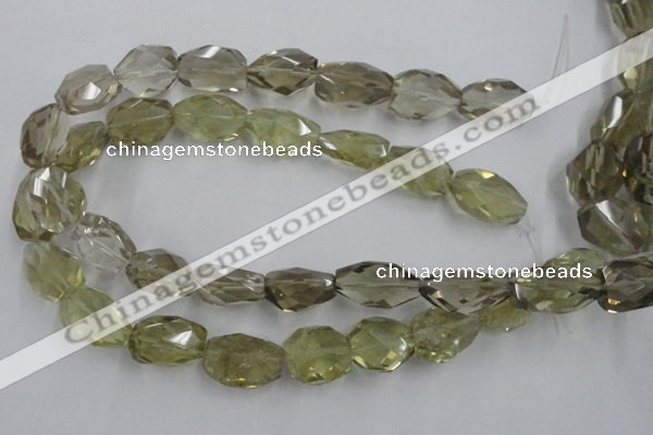 CNG1827 15.5 inches 15*20mm - 18*25mm faceted nuggets lemon quartz beads