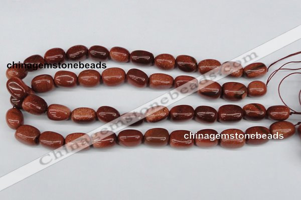 CNG19 15.5 inches 12*17mm nuggets goldstone gemstone beads