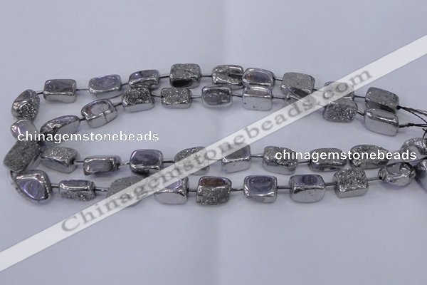 CNG2000 15.5 inches 8*12mm - 10*15mm nuggets plated quartz beads