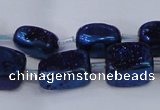 CNG2004 15.5 inches 8*12mm - 10*15mm nuggets plated quartz beads