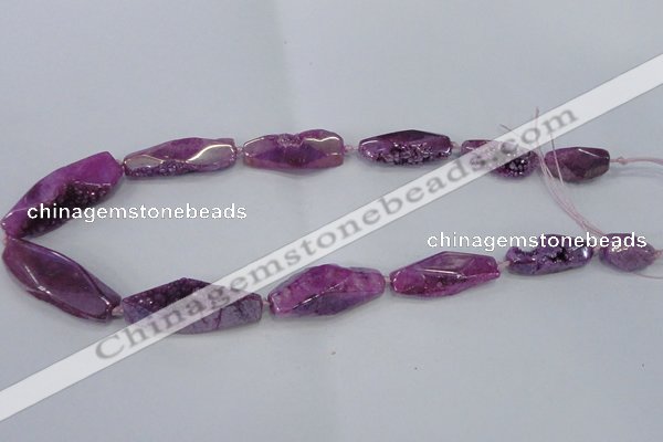 CNG2008 15.5 inches 10*14mm - 12*38mm nuggets plated quartz beads