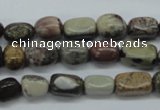 CNG202 15.5 inches 8*13mm nuggets leopard skin jasper beads