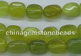 CNG204 15.5 inches 8-9mm*10-12mm nuggets Korean jade gemstone beads