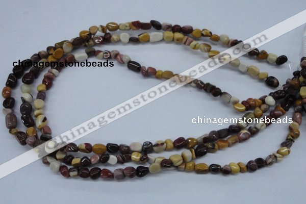 CNG206 15.5 inches 6*8mm nuggets mookaite gemstone beads