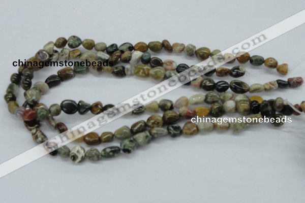 CNG209 15.5 inches 7*9mm nuggets ocean stone beads