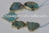 CNG2116 8 inches 25*35mm - 30*40mm freeform sea sediment jasper beads