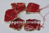 CNG2121 8 inches 30*45mm - 40*48mm freeform sea sediment jasper beads