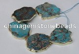 CNG2122 8 inches 30*45mm - 40*48mm freeform sea sediment jasper beads