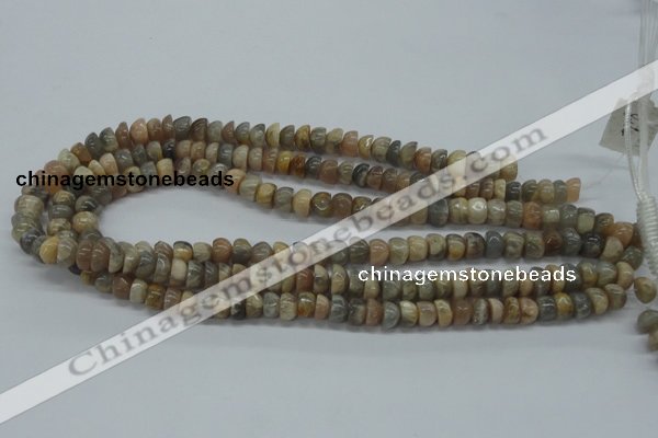 CNG214 15.5 inches 6*8mm nuggets moonstone gemstone beads