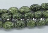 CNG215 15.5 inches 8*10mm nuggets green lace gemstone beads