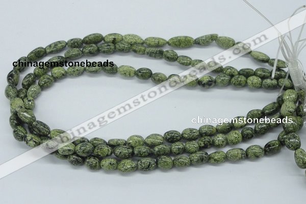 CNG215 15.5 inches 8*10mm nuggets green lace gemstone beads