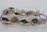 CNG2156 7.5 inches 18*25mm - 22*30mm nuggets druzy amethyst beads