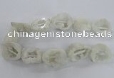 CNG2157 15.5 inches 25*35mm - 35*40mm nuggets druzy agate beads