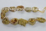 CNG2158 15.5 inches 25*35mm - 35*40mm nuggets druzy agate beads