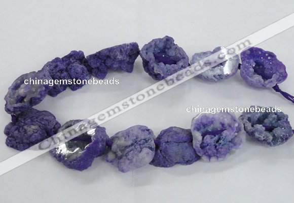 CNG2159 15.5 inches 25*35mm - 35*40mm nuggets druzy agate beads