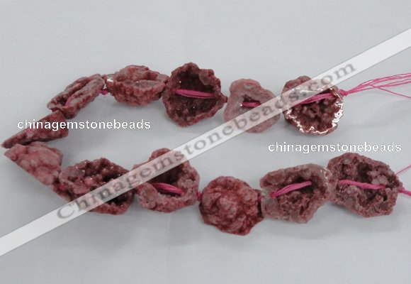 CNG2160 15.5 inches 25*35mm - 35*40mm nuggets druzy agate beads