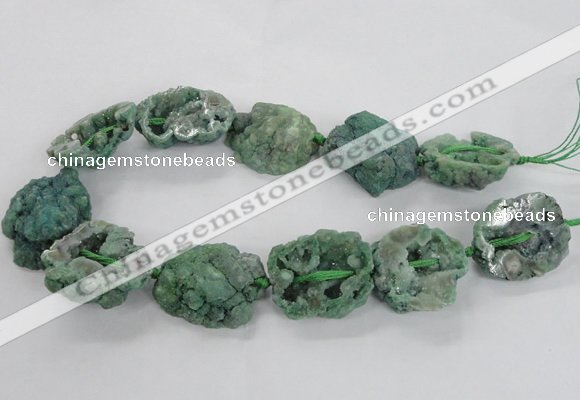 CNG2162 15.5 inches 25*35mm - 35*40mm nuggets druzy agate beads