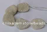 CNG2170 7.5 inches 25*35mm - 35*40mm freeform druzy agate beads