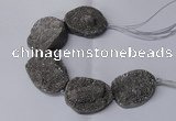 CNG2171 7.5 inches 25*35mm - 35*40mm freeform druzy agate beads