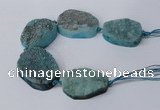 CNG2173 7.5 inches 25*35mm - 35*40mm freeform druzy agate beads