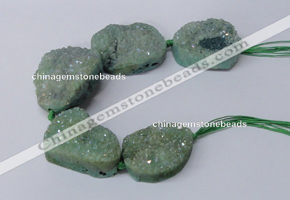 CNG2174 7.5 inches 25*35mm - 35*40mm freeform druzy agate beads