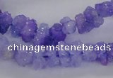 CNG2202 15.5 inches 8*10mm - 10*12mm nuggets plated druzy quartz beads